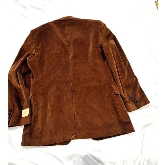 Mens Vtg 911 Collection Brown Corduroy 2 Button Sport Coat Blazer Size 42R NWT - Picture 7 of 14